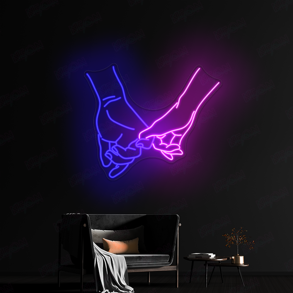 Hand in hand LED neon sign