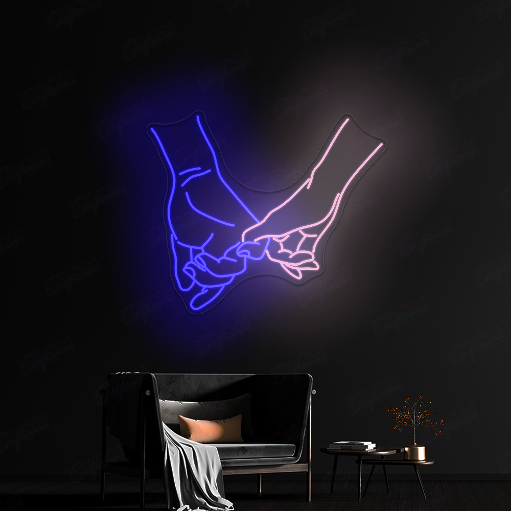 Hand in hand LED neon sign