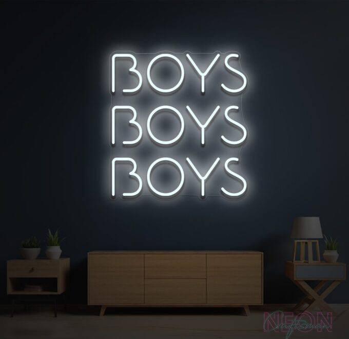 Boys Boys Boys Neon Sign