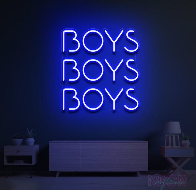 Boys Boys Boys Neon Sign