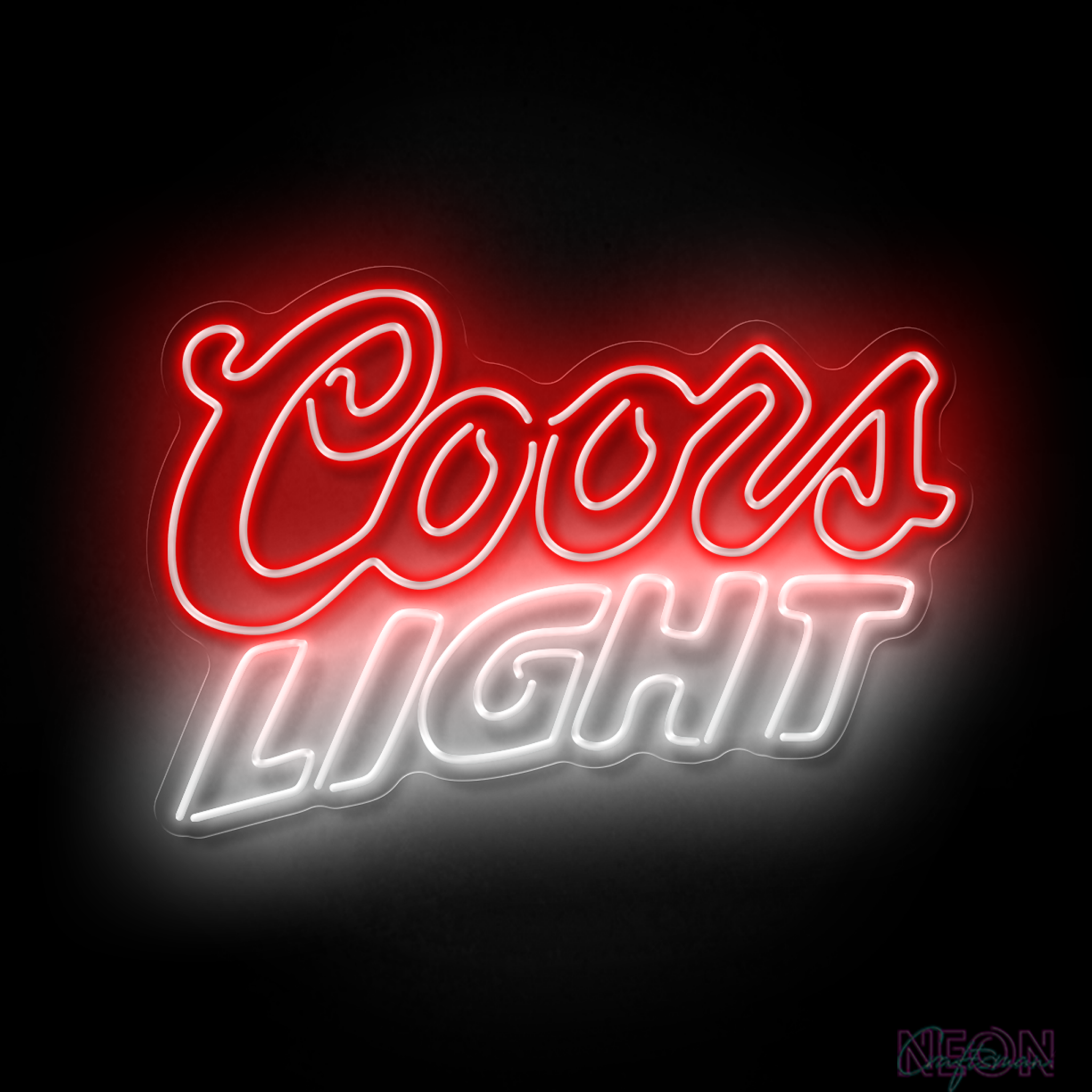 Coors light neon sign