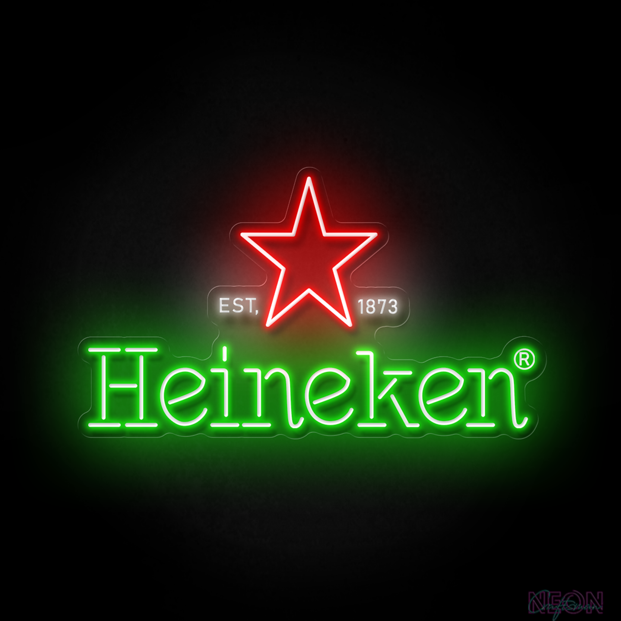 Heineken neon sign