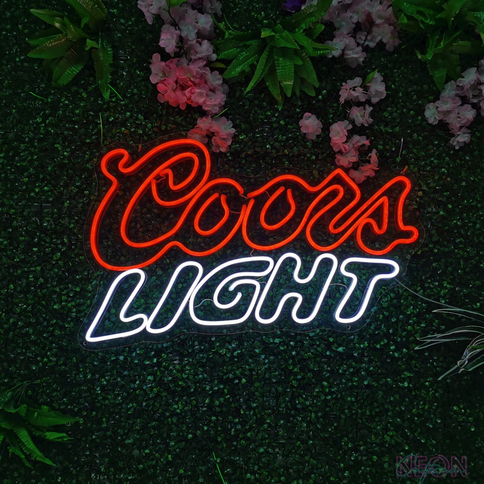 Coors light neon sign